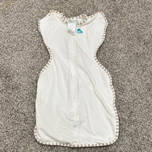 Love to Dream Organic Baby Swaddle with Striped Trim